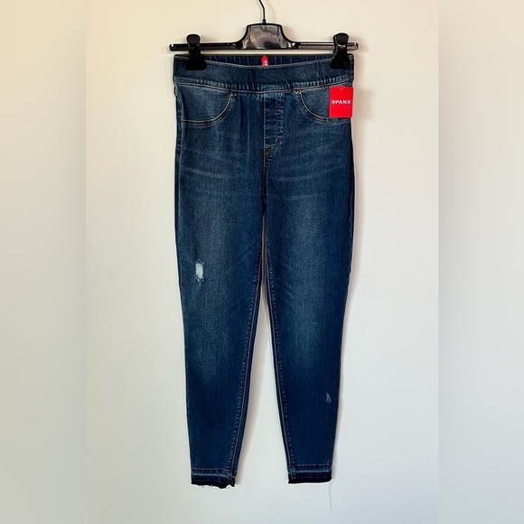 NWT SPANX Distressed Ankle Skinny Raw Hem Legging Jeans 20203R Size Small - Picture 4 of 11